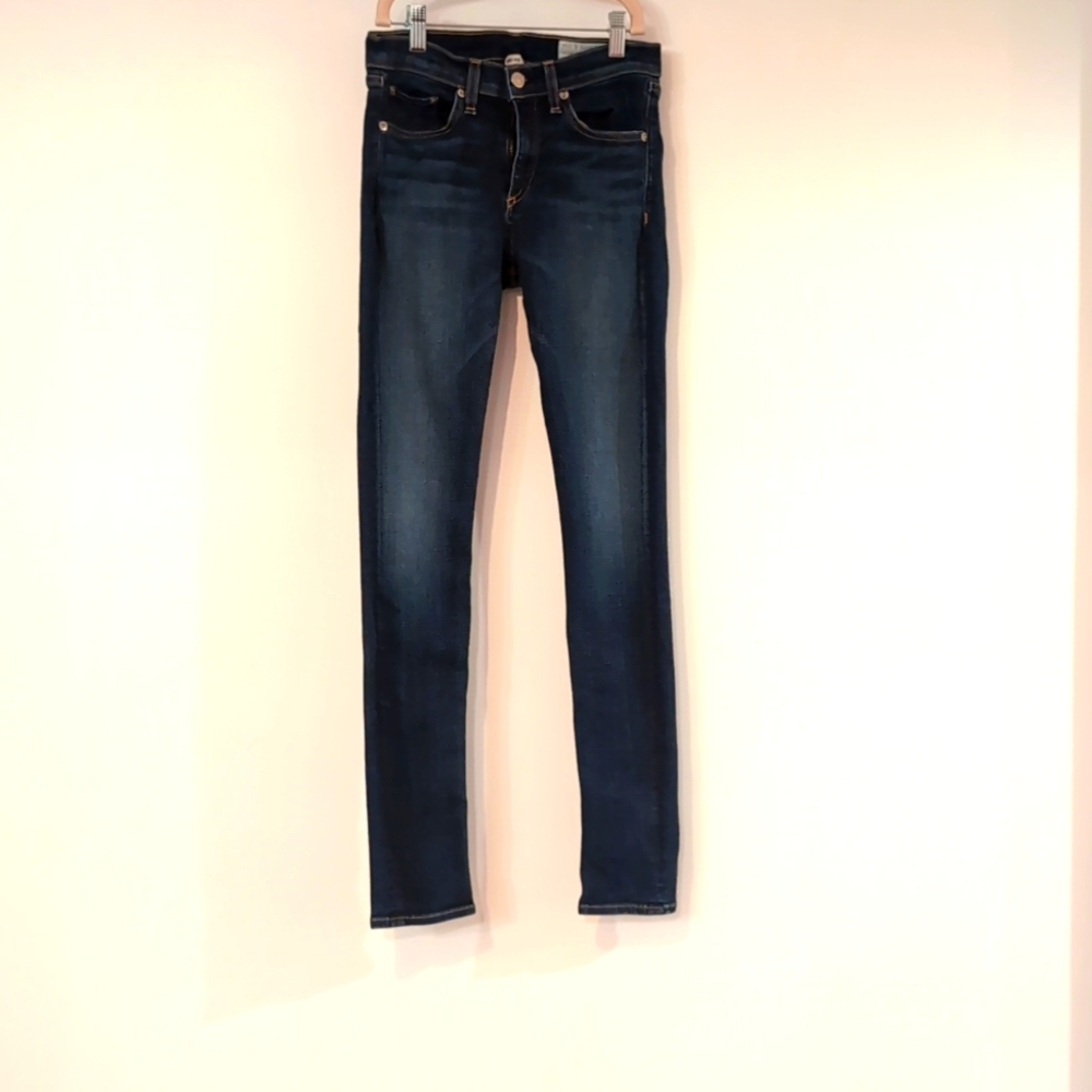 rag & bone Women’s High-Rise Skinny Jeans in Dark Indigo